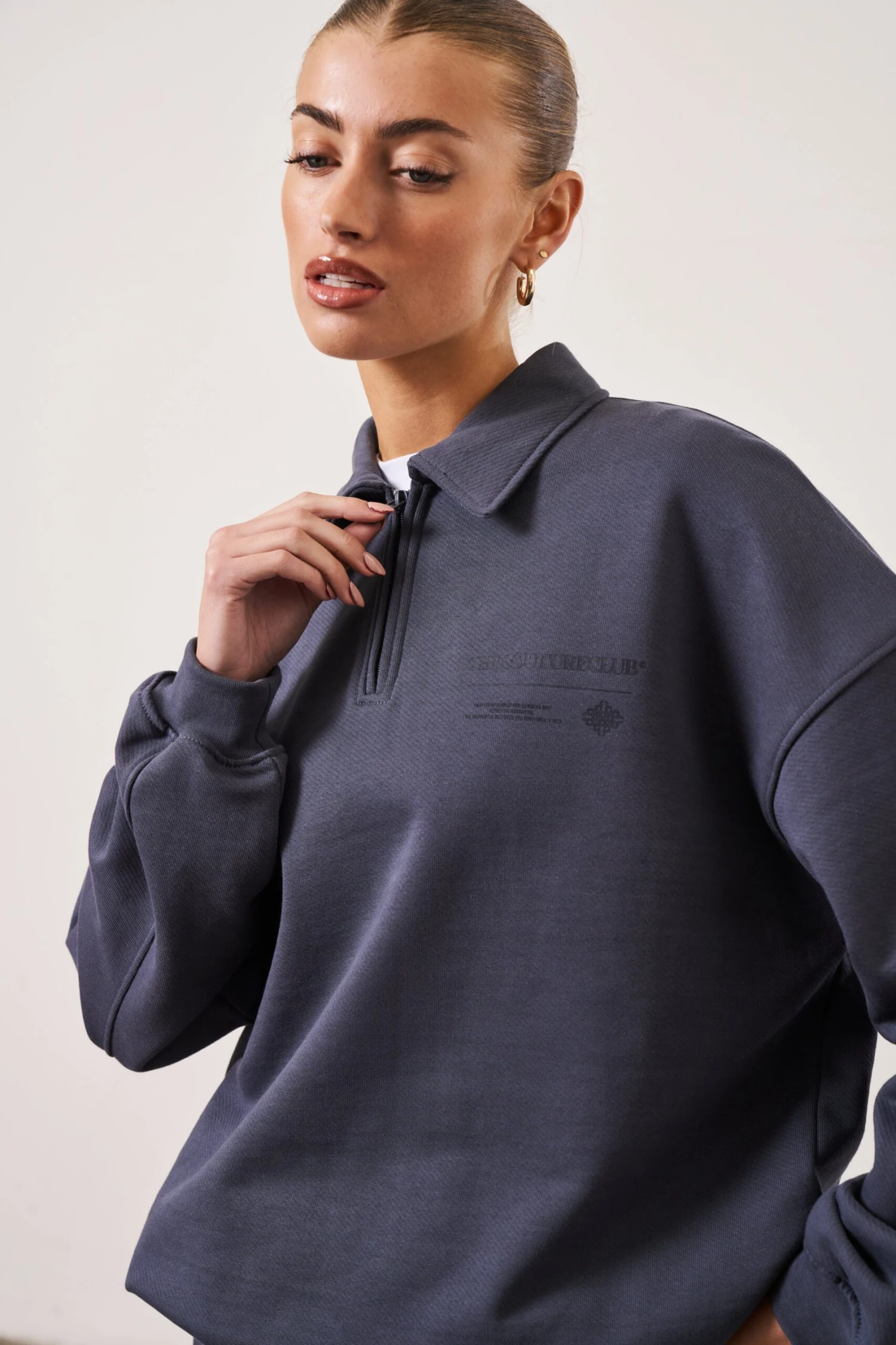 MULTI GRAPHIC RELAXED POLO TOP - PETROL - Image 4